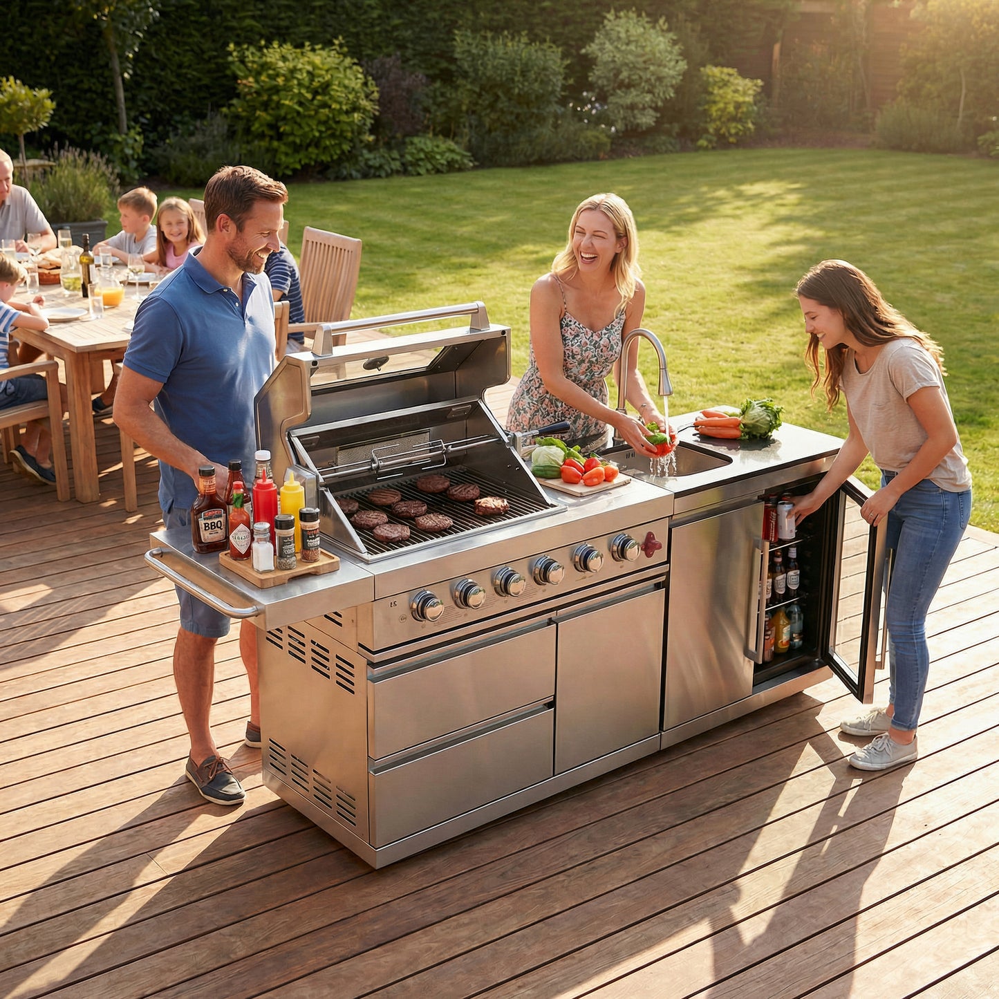 84-Inch Deluxe Stainless Steel Grill