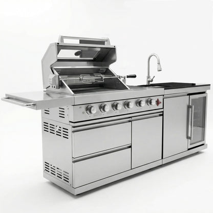 84-Inch Deluxe Stainless Steel Grill