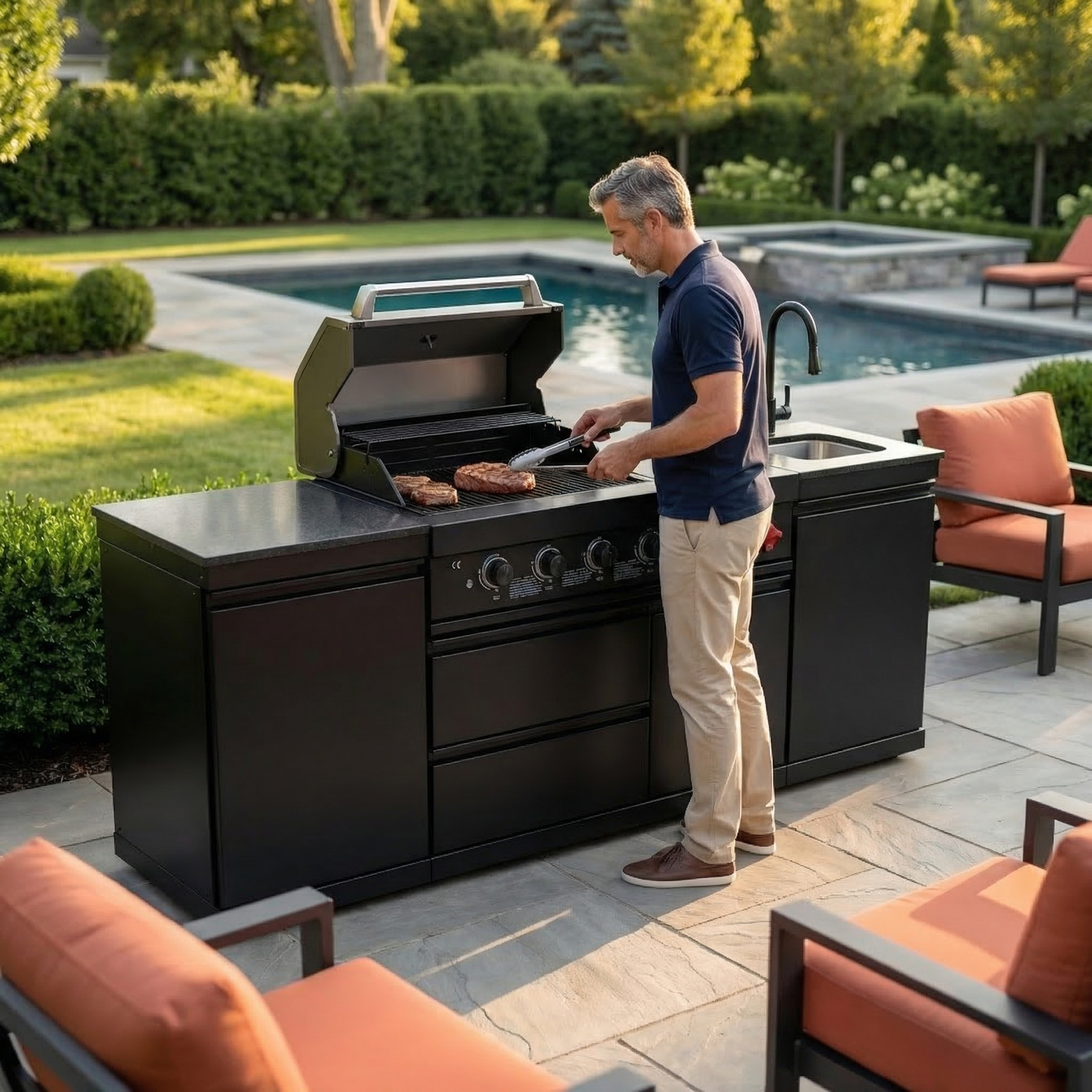 85-Inch Deluxe Stainless Steel Gas Grill