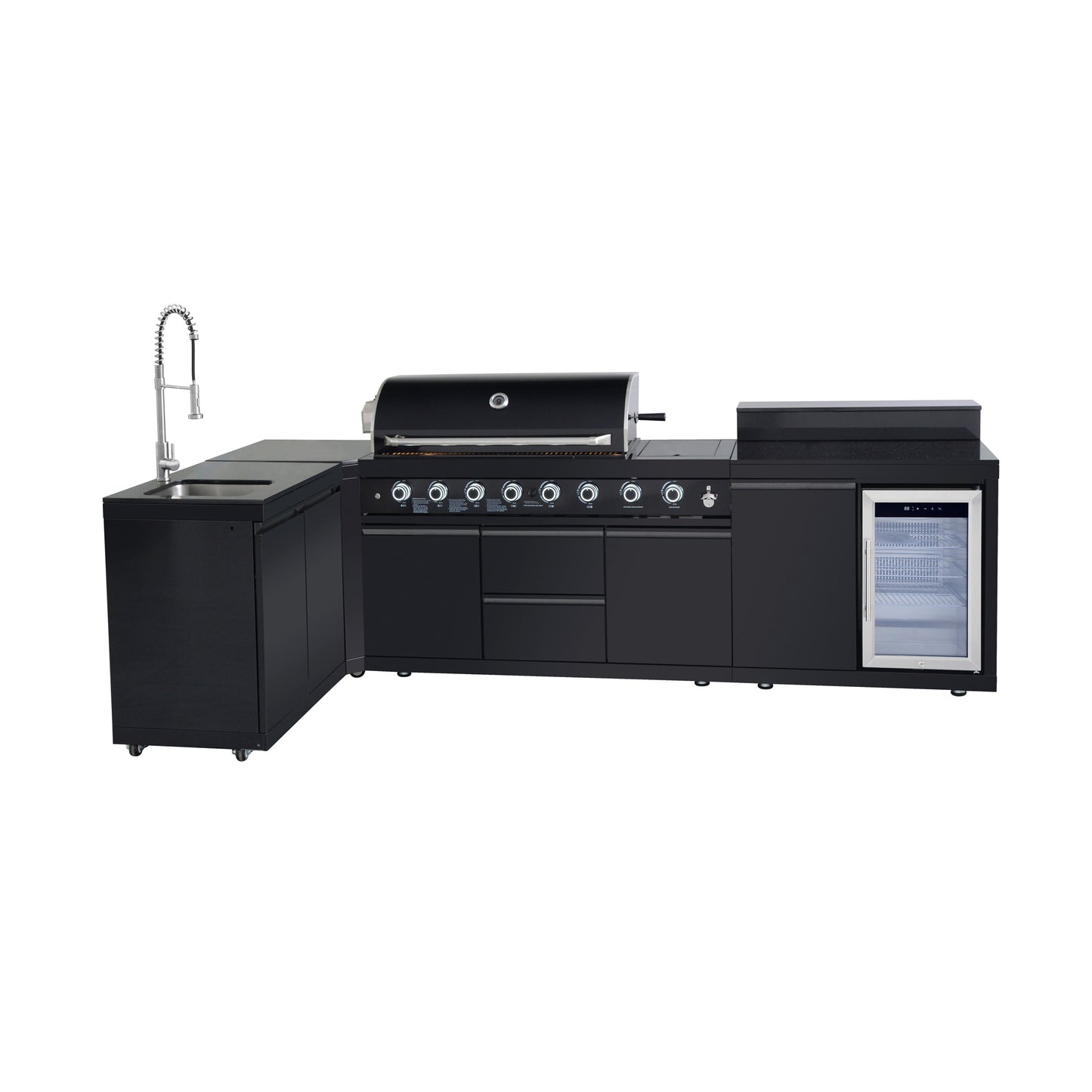 95.8 Inch Gas Grill Outdoor Kitchen Island
