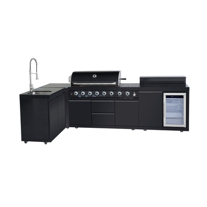 95.8 Inch Gas Grill Outdoor Kitchen Island