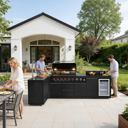95.8 Inch Gas Grill Outdoor Kitchen Island