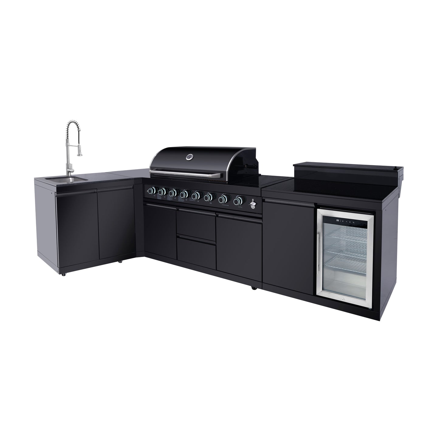 95.8 Inch Gas Grill Outdoor Kitchen Island
