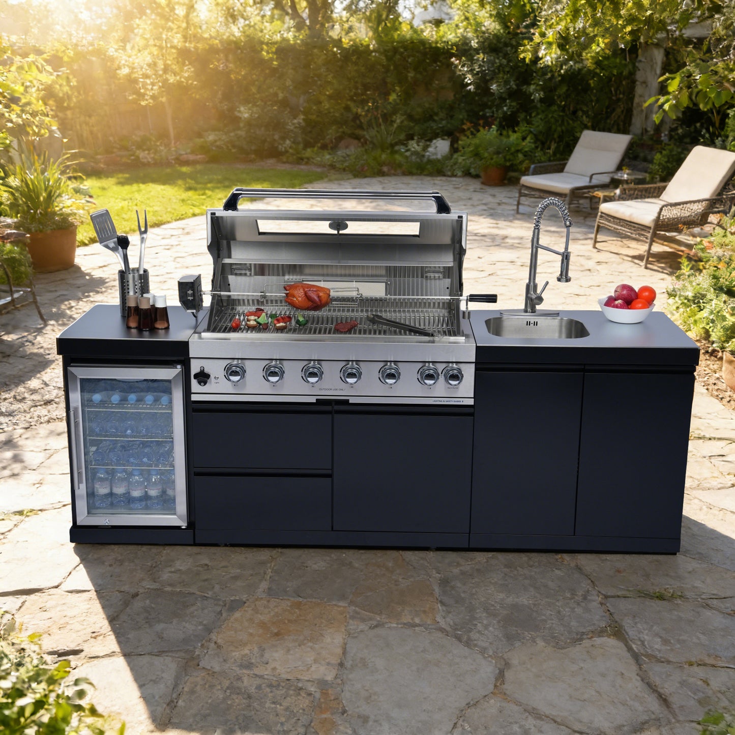 96-Inch Stainless Steel Gas Grill Outdoor