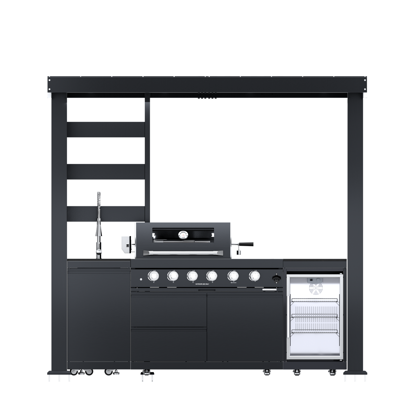 97" Deluxe Stainless Steel Gas Grill with Shed