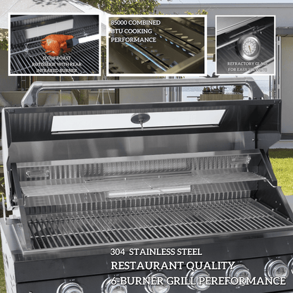 97" Deluxe Stainless Steel Gas Grill with Shed