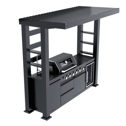 97" Deluxe Stainless Steel Gas Grill with Shed