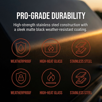 Black Deluxe Stainless Steel Gas Grill
