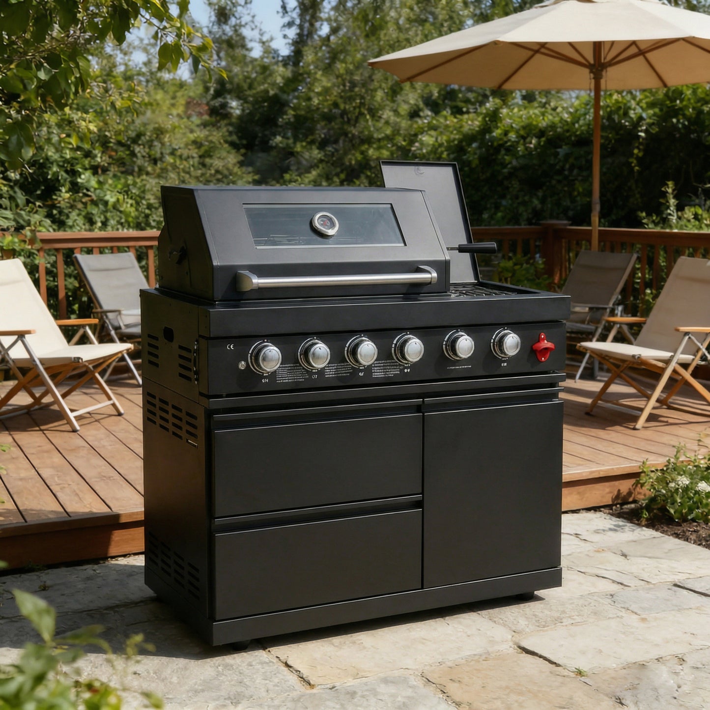 Deluxe Stainless Steel Gas BBQ Grill