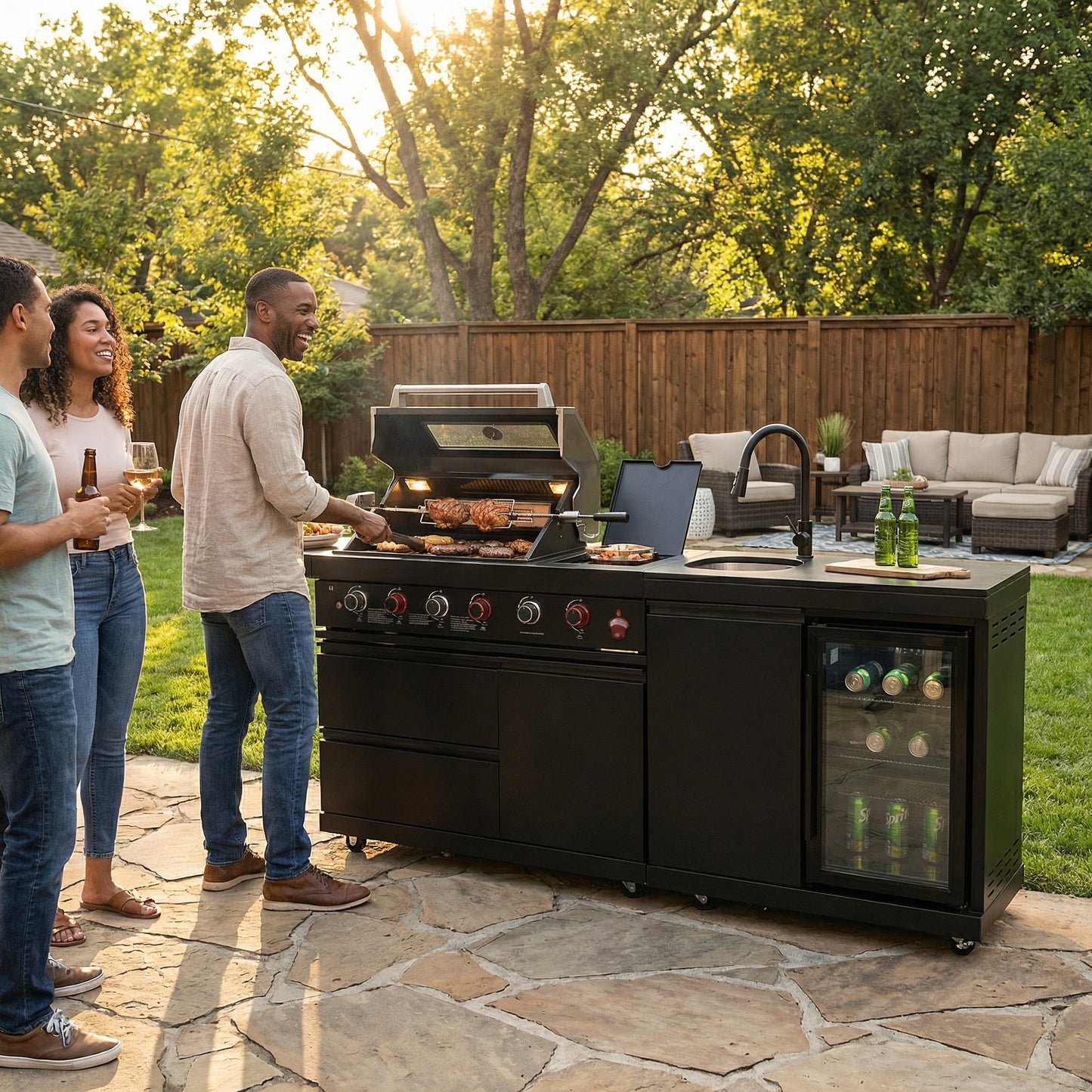 Deluxe Stainless Steel Gas BBQ Grill