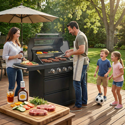 Deluxe Stainless Steel Gas BBQ Grill