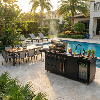 Deluxe Stainless Steel Gas BBQ Grill