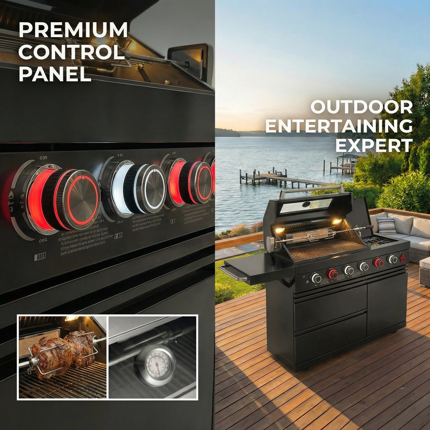 Deluxe Stainless Steel Gas BBQ Grill