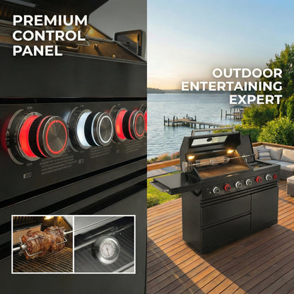 Deluxe Stainless Steel Gas BBQ Grill