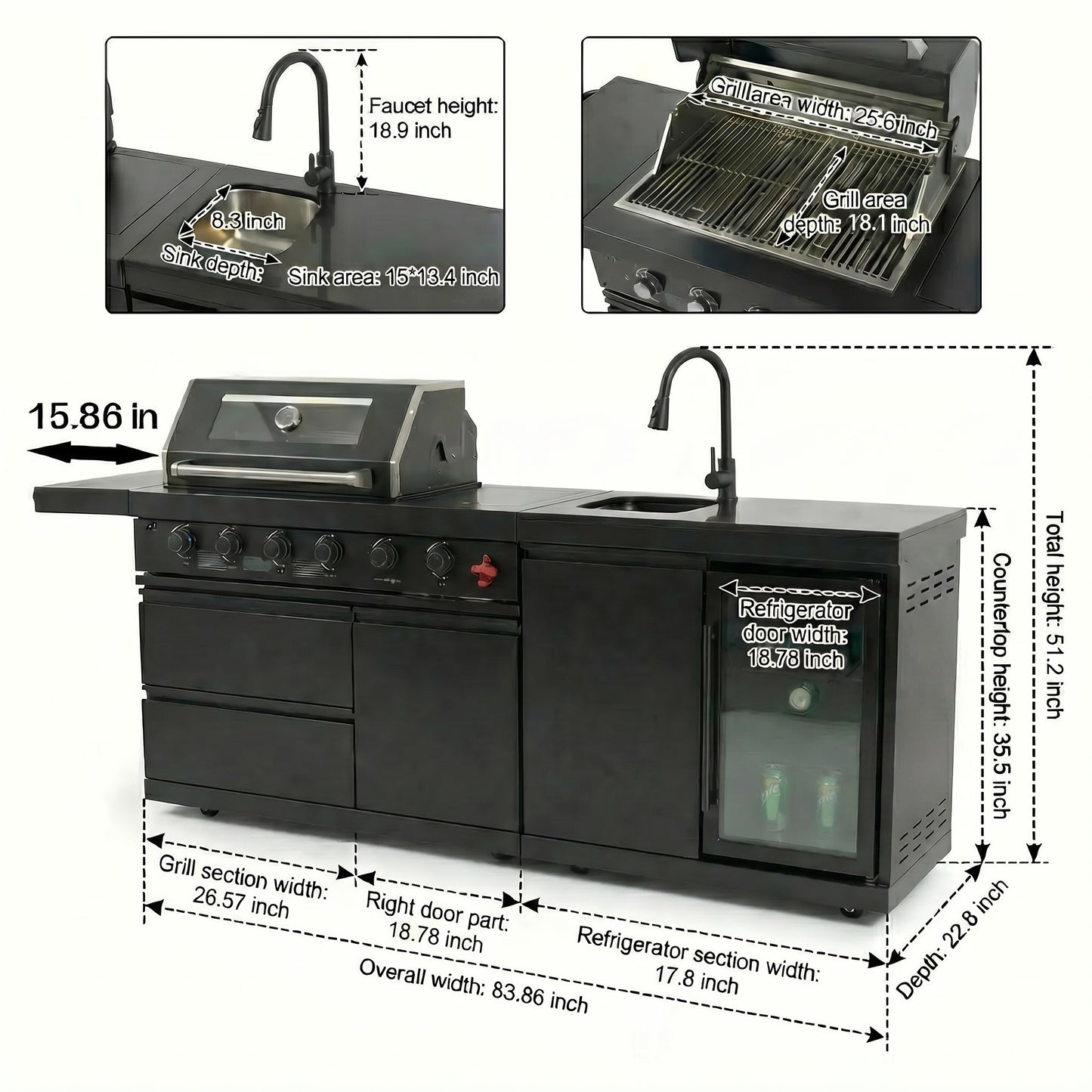 Deluxe Stainless Steel Gas BBQ Grill