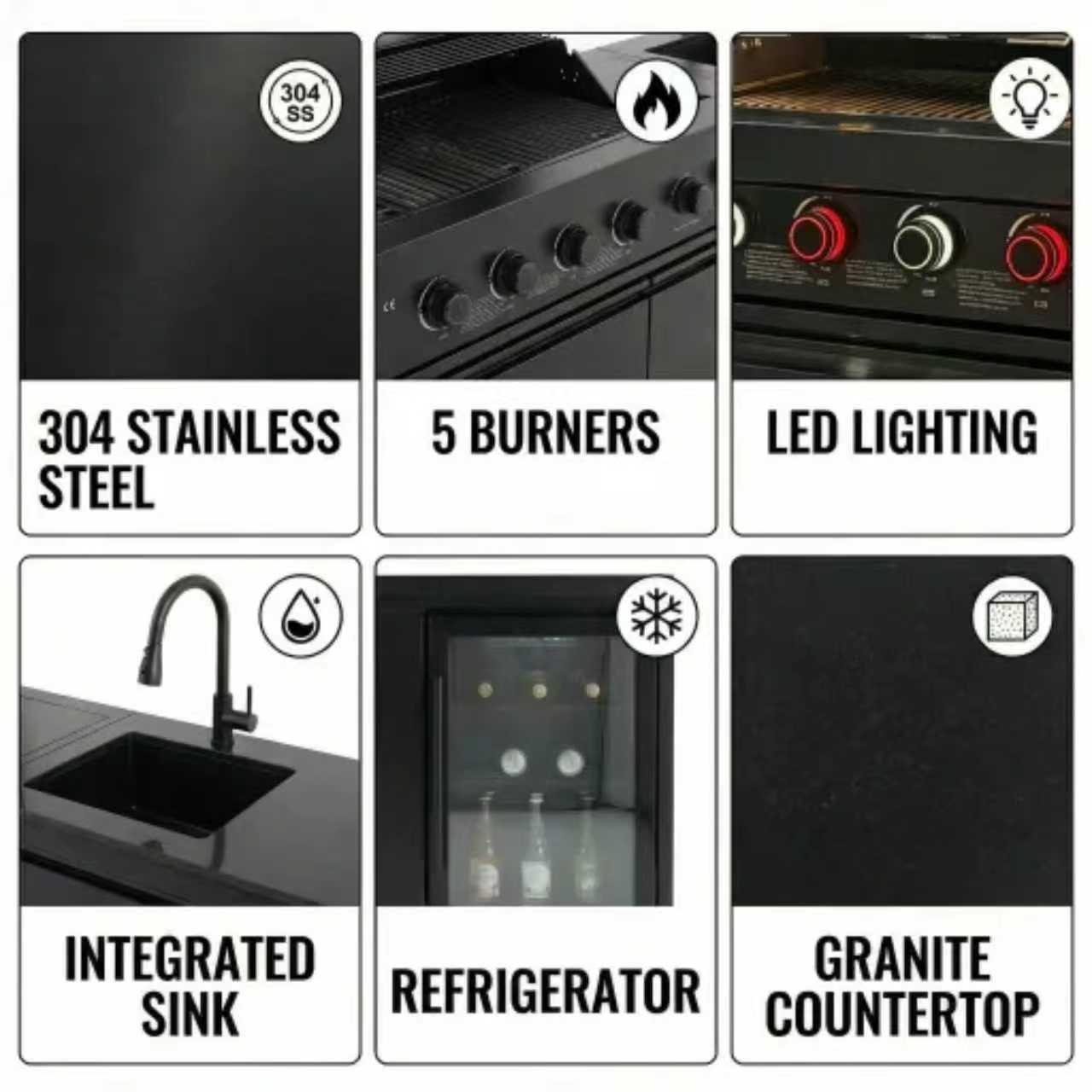 Deluxe Stainless Steel Gas BBQ Grill