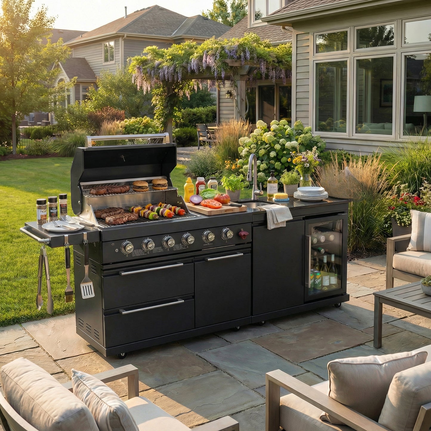 Deluxe Stainless Steel Gas BBQ Grill