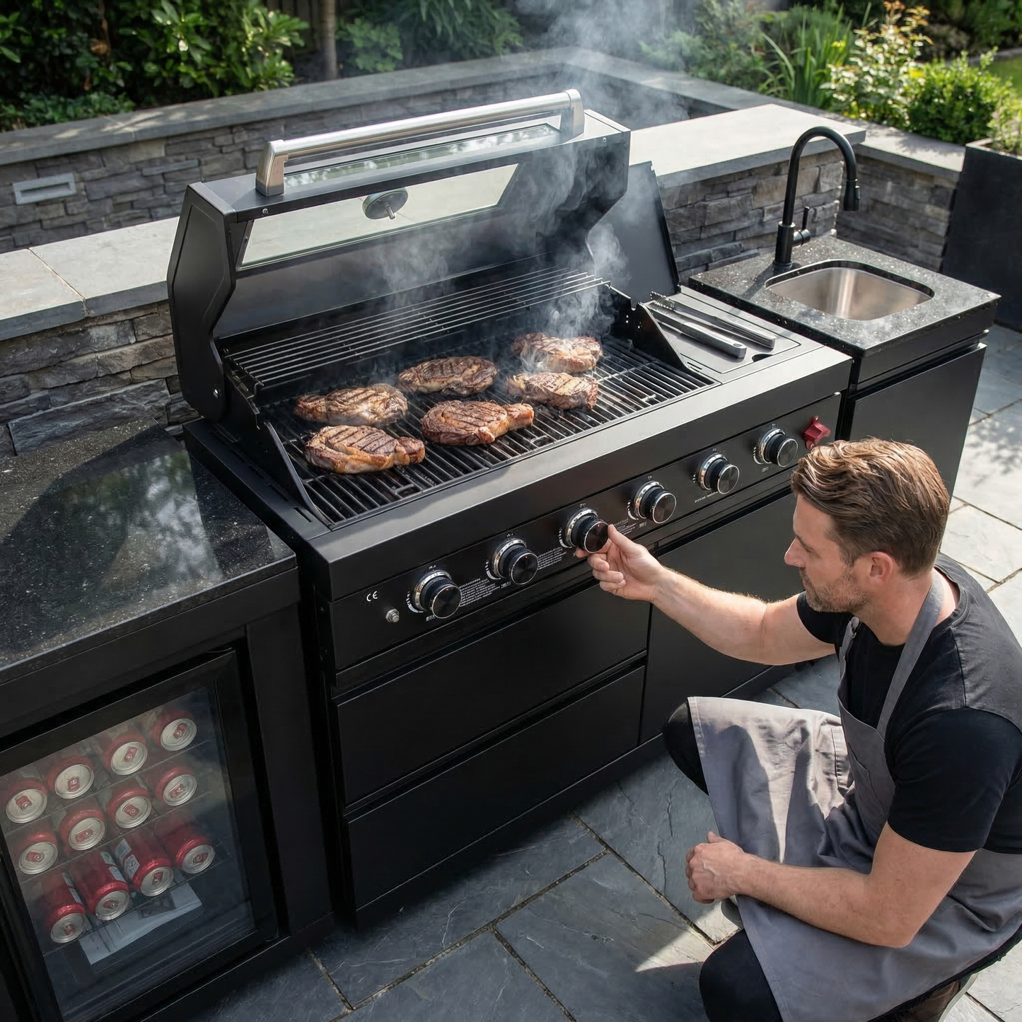 Deluxe Stainless Steel Gas Grill