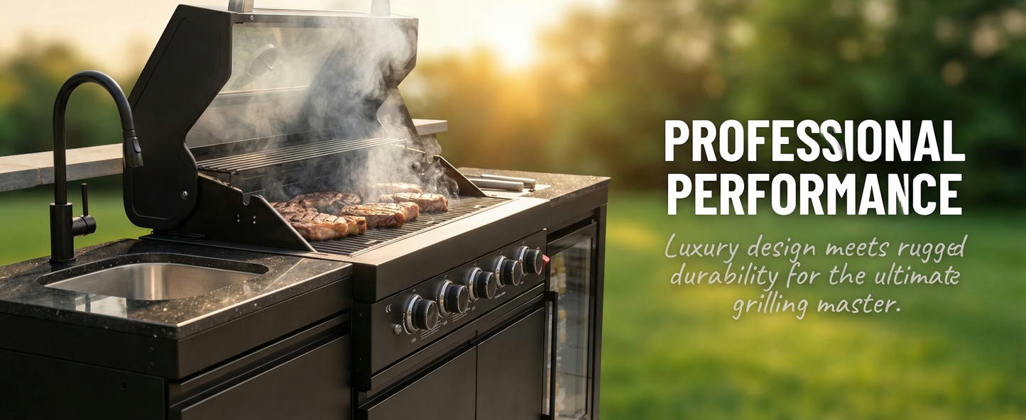 Deluxe Stainless Steel Gas Grill