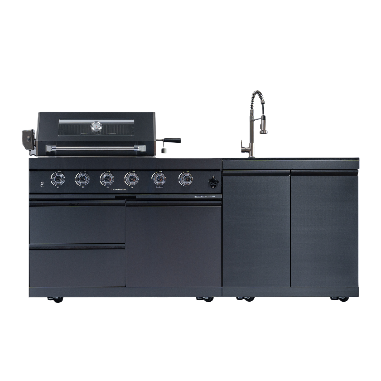 Deluxe Stainless Steel Propane Gas Grill Set
