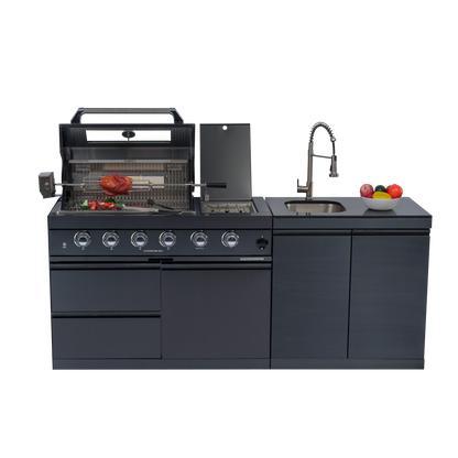 Deluxe Stainless Steel Propane Gas Grill Set