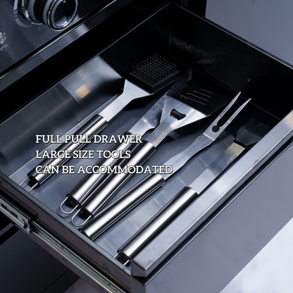 Deluxe Stainless Steel Propane Gas Grill Set