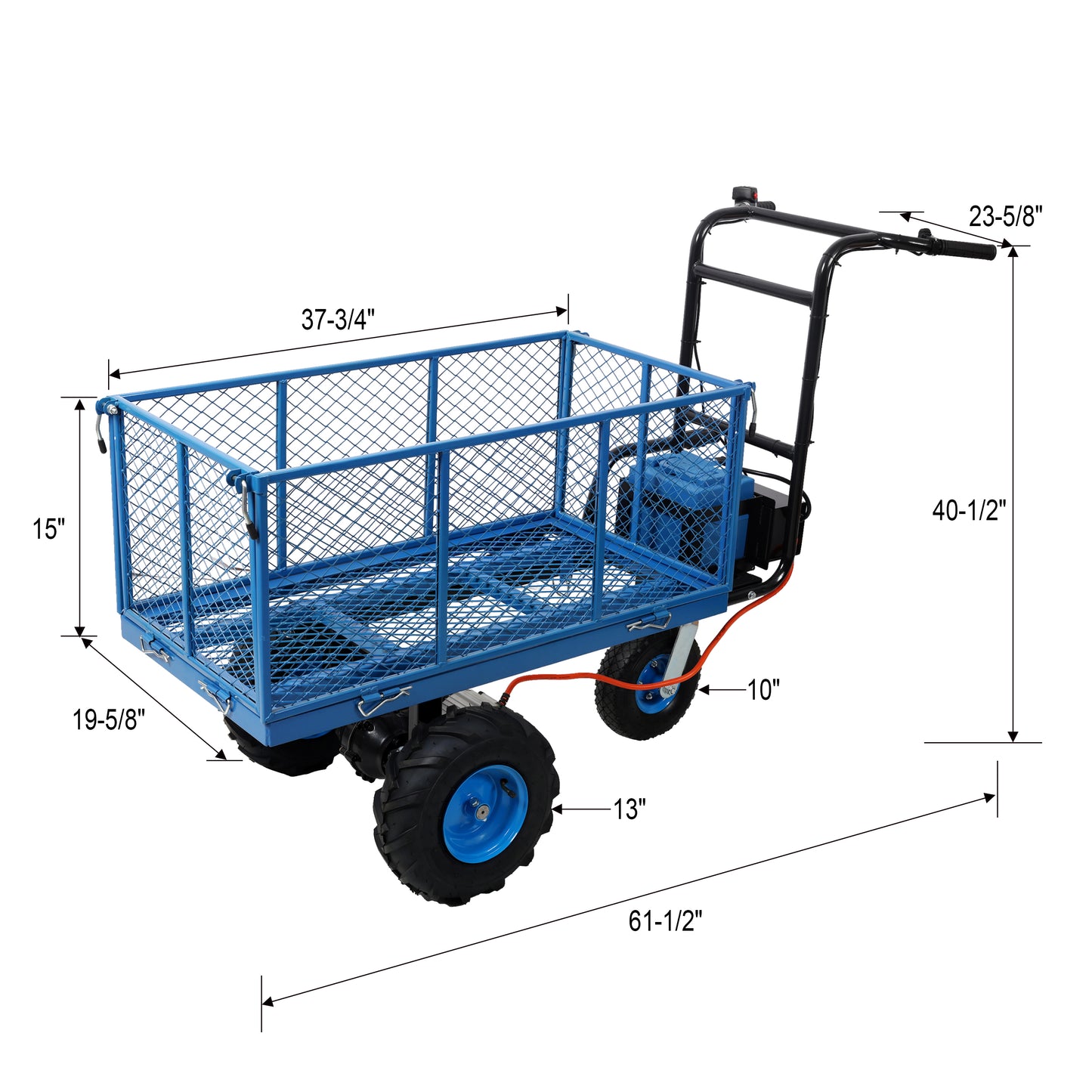 Electric Powered Utility Wheelbarrow Garden Wagon Dump Cart