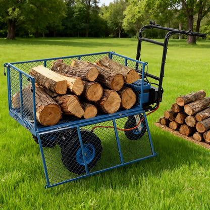 Electric Powered Utility Wheelbarrow Garden Wagon Dump Cart