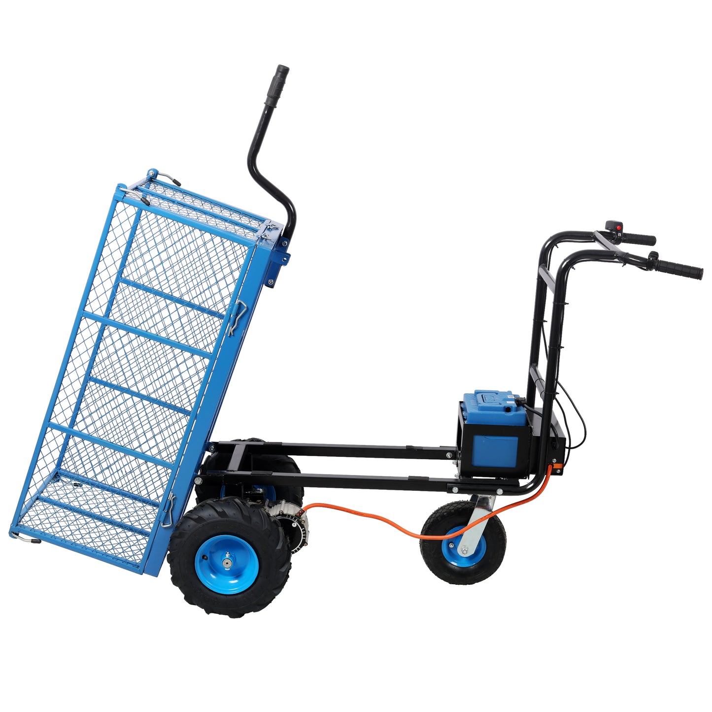 Electric Powered Utility Wheelbarrow Garden Wagon Dump Cart