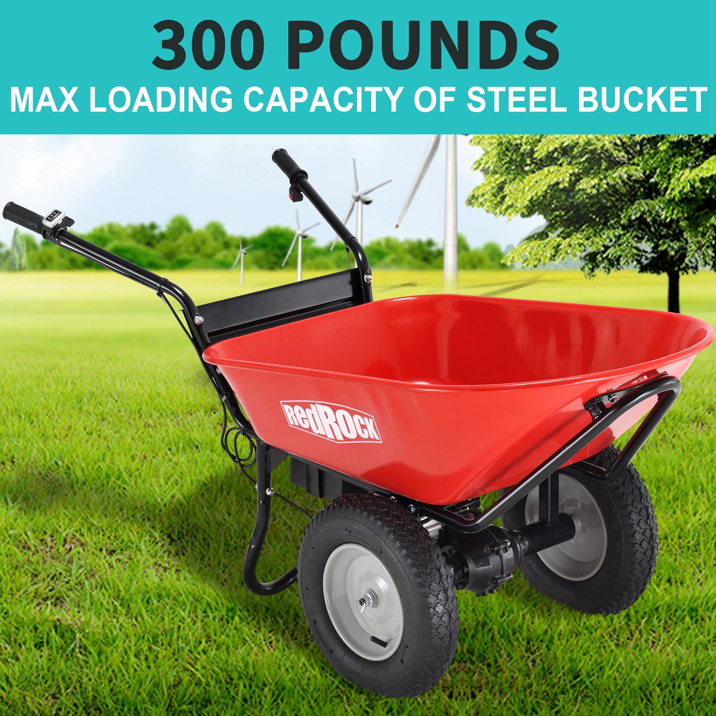 Electric Wheelbarrow Utility Cart 330 lb Capacity Barrel Dump
