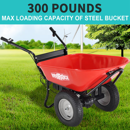 Electric Wheelbarrow Utility Cart 330 lb Capacity Barrel Dump