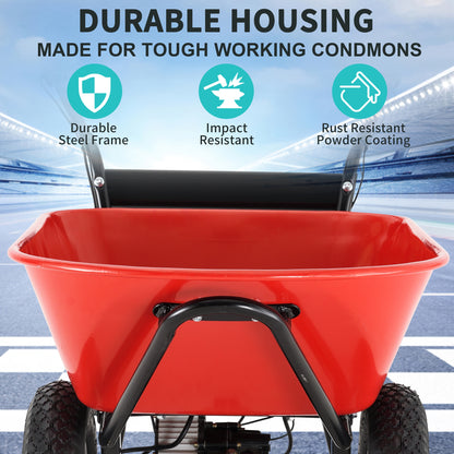 Electric Wheelbarrow Utility Cart 330 lb Capacity Barrel Dump