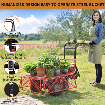 Electric Wheelbarrow Utility Cart