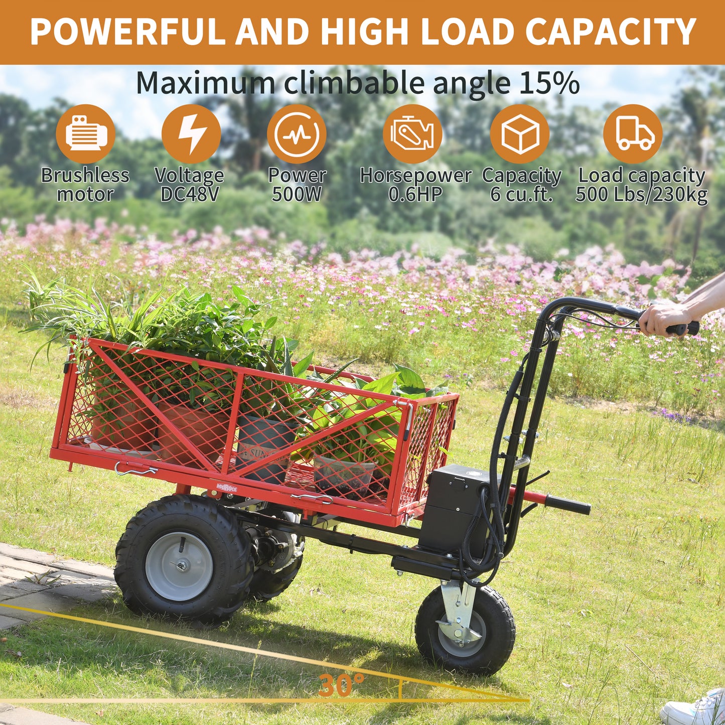 Electric Wheelbarrow Utility Cart