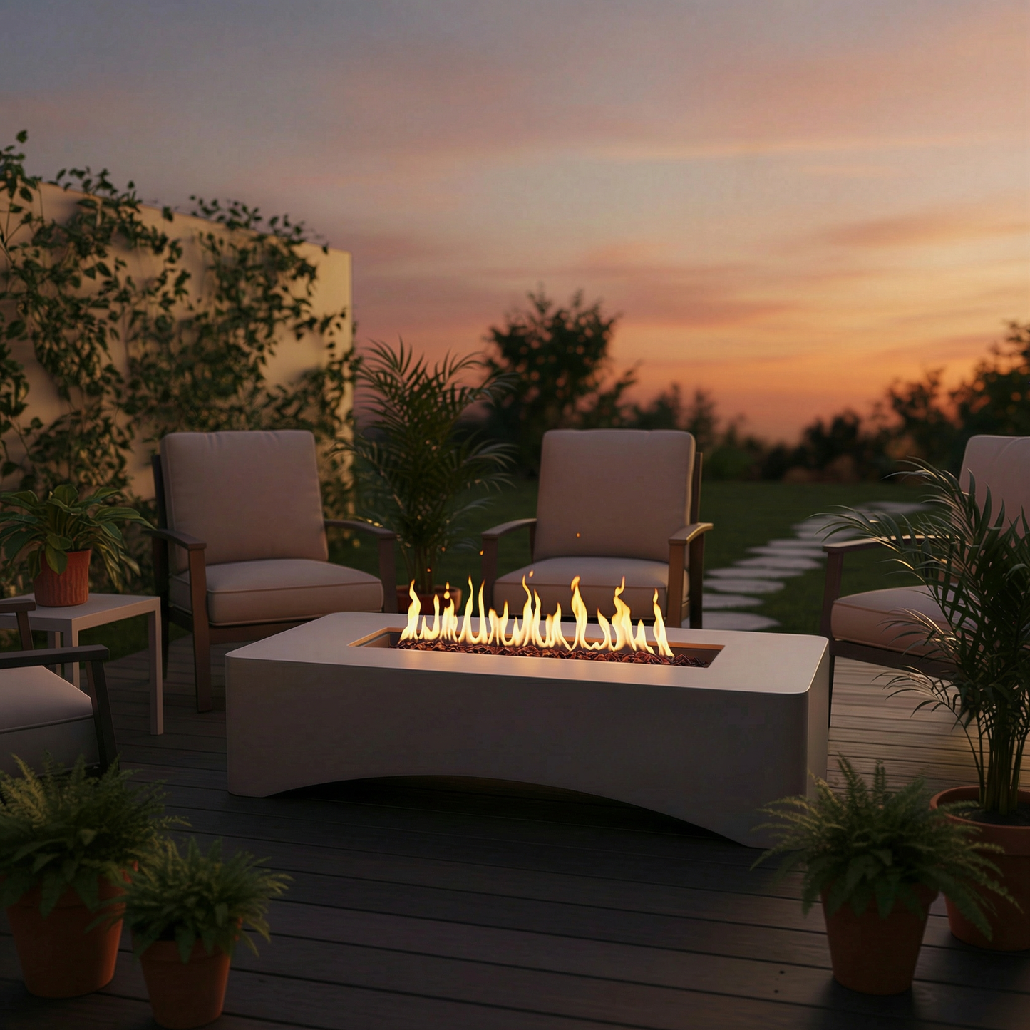 Outdoor Gas Fire Pit 50000 BTU