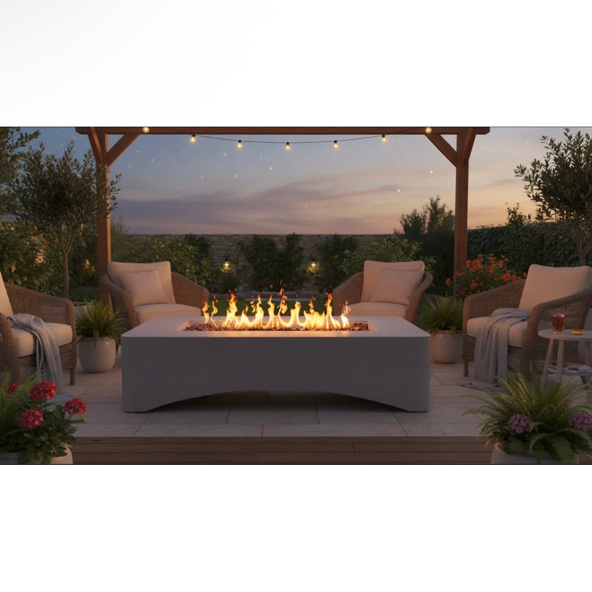 Outdoor Gas Fire Pit 50000 BTU