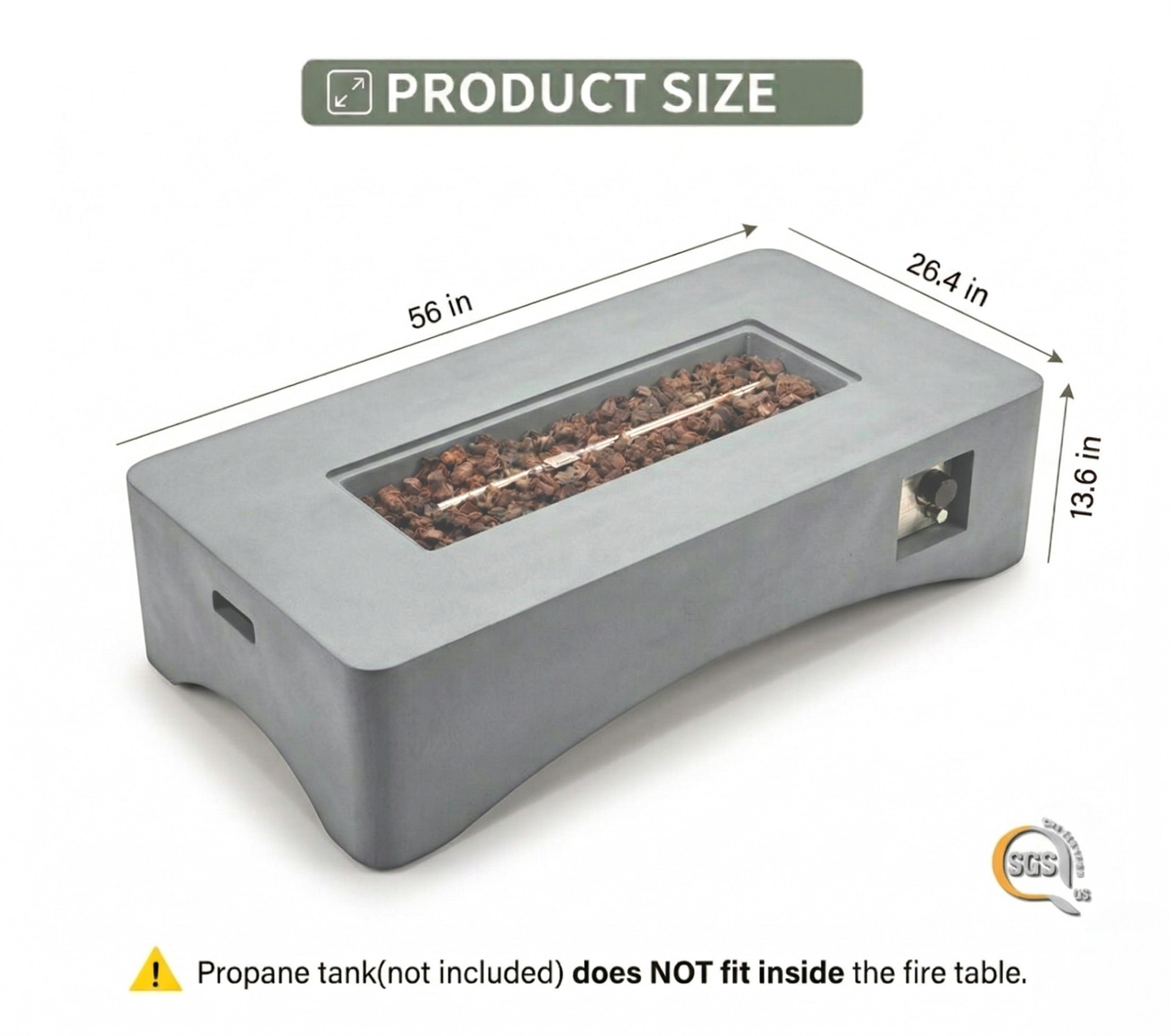 Outdoor Gas Fire Pit 50000 BTU