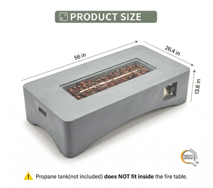 Outdoor Gas Fire Pit 50000 BTU