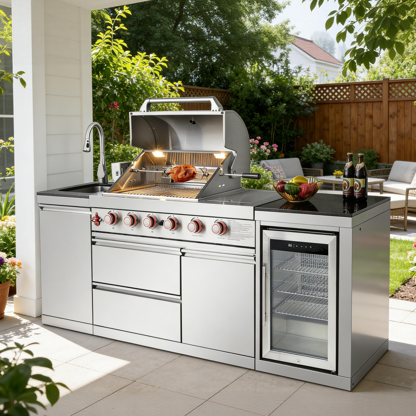 Outdoor Propane Gas BBQ Grill
