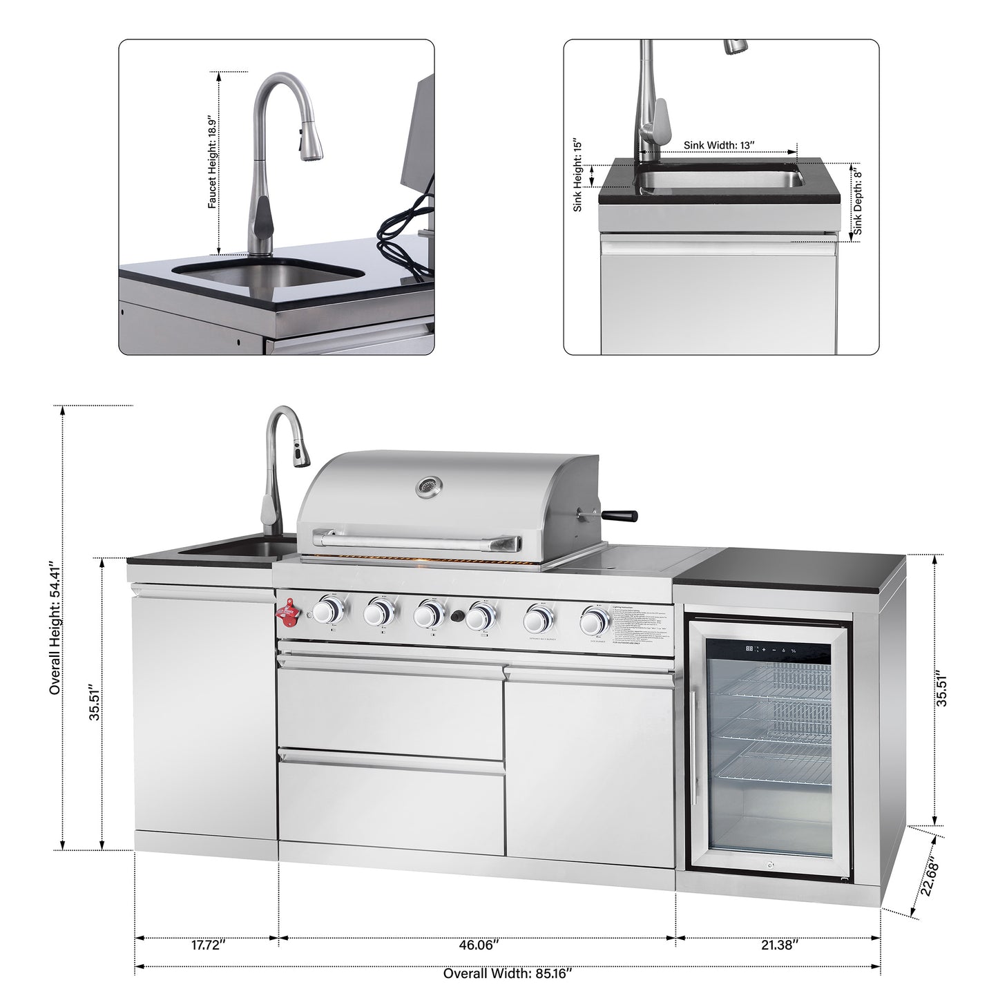 Outdoor Propane Gas BBQ Grill