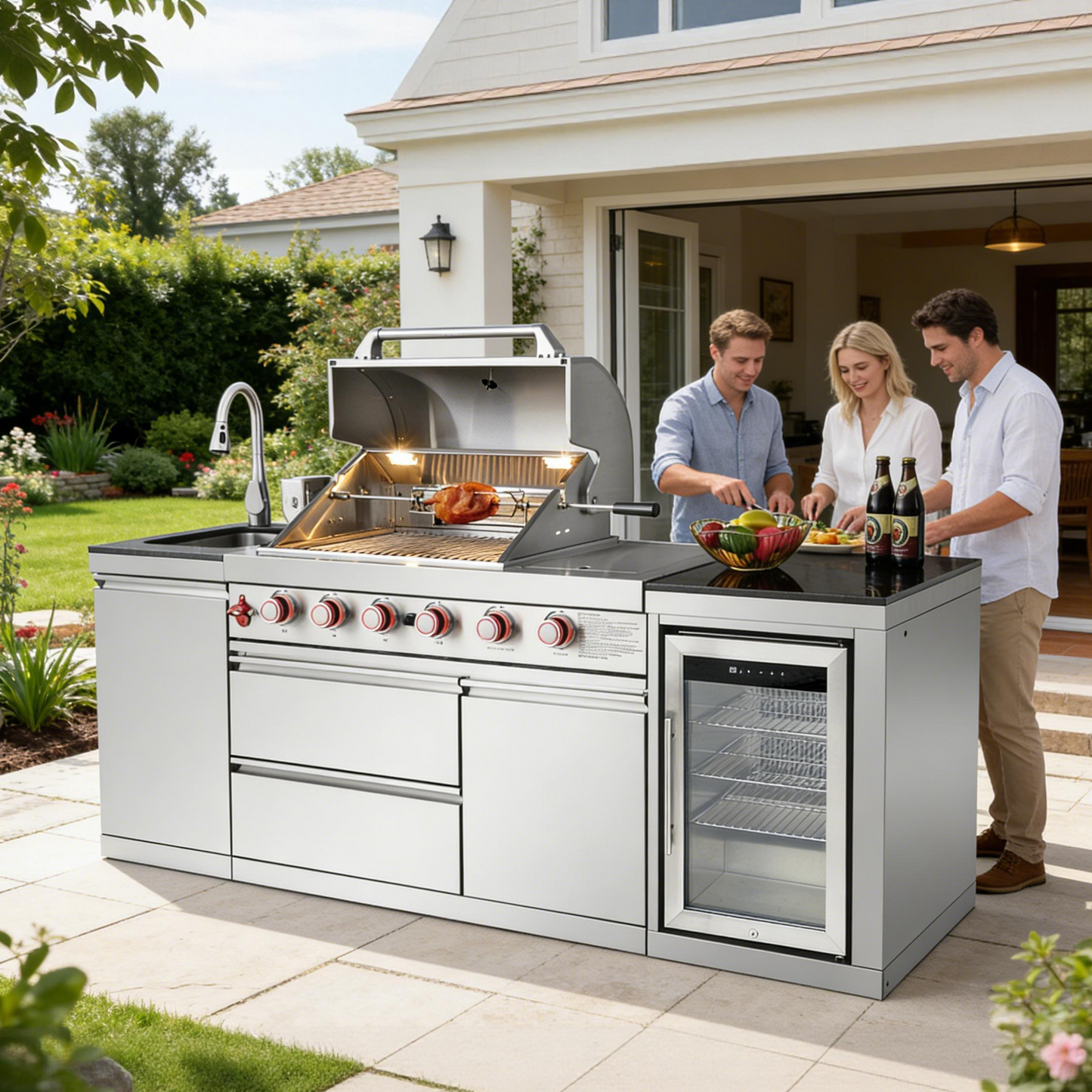 Outdoor Propane Gas BBQ Grill