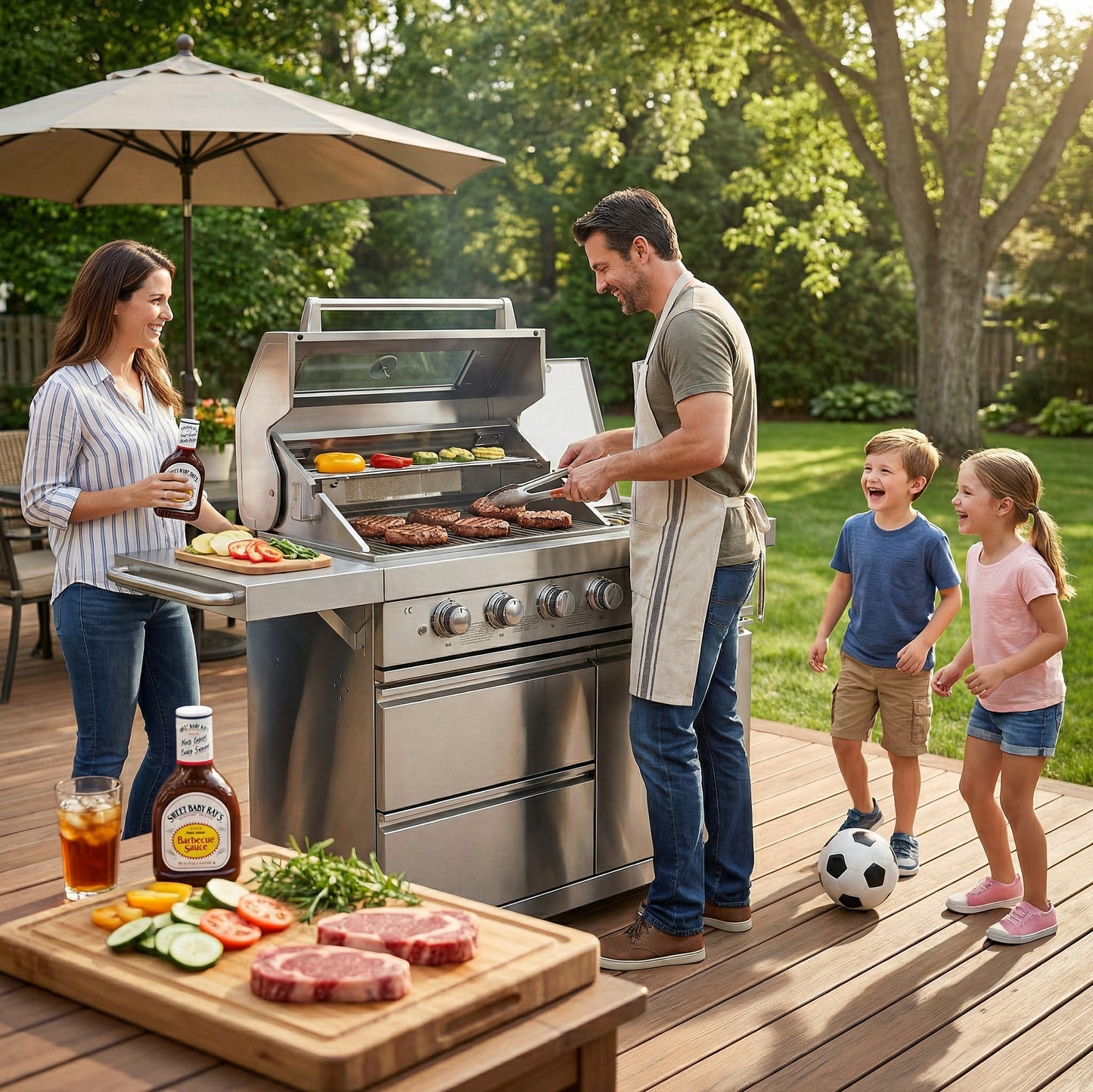 Outdoor Stainless Steel Gas Grill