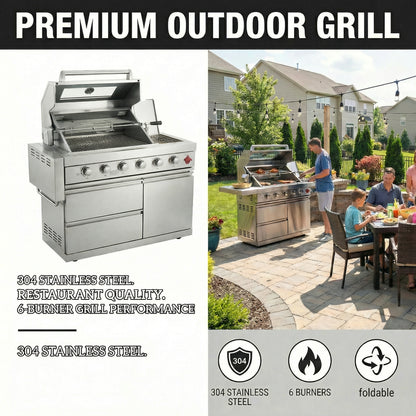 Outdoor Stainless Steel Gas Grill