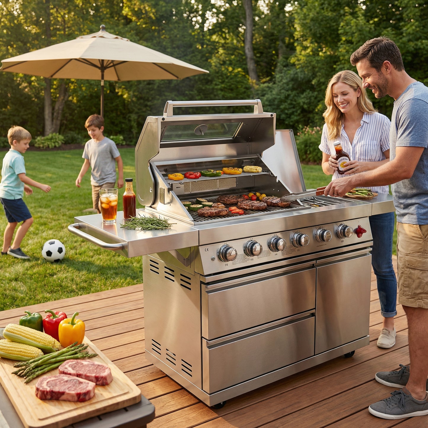 Outdoor Stainless Steel Gas Grill