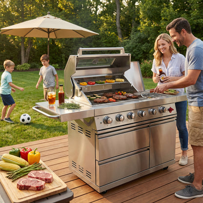 Outdoor Stainless Steel Gas Grill