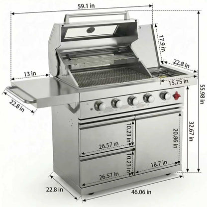 Outdoor Stainless Steel Gas Grill