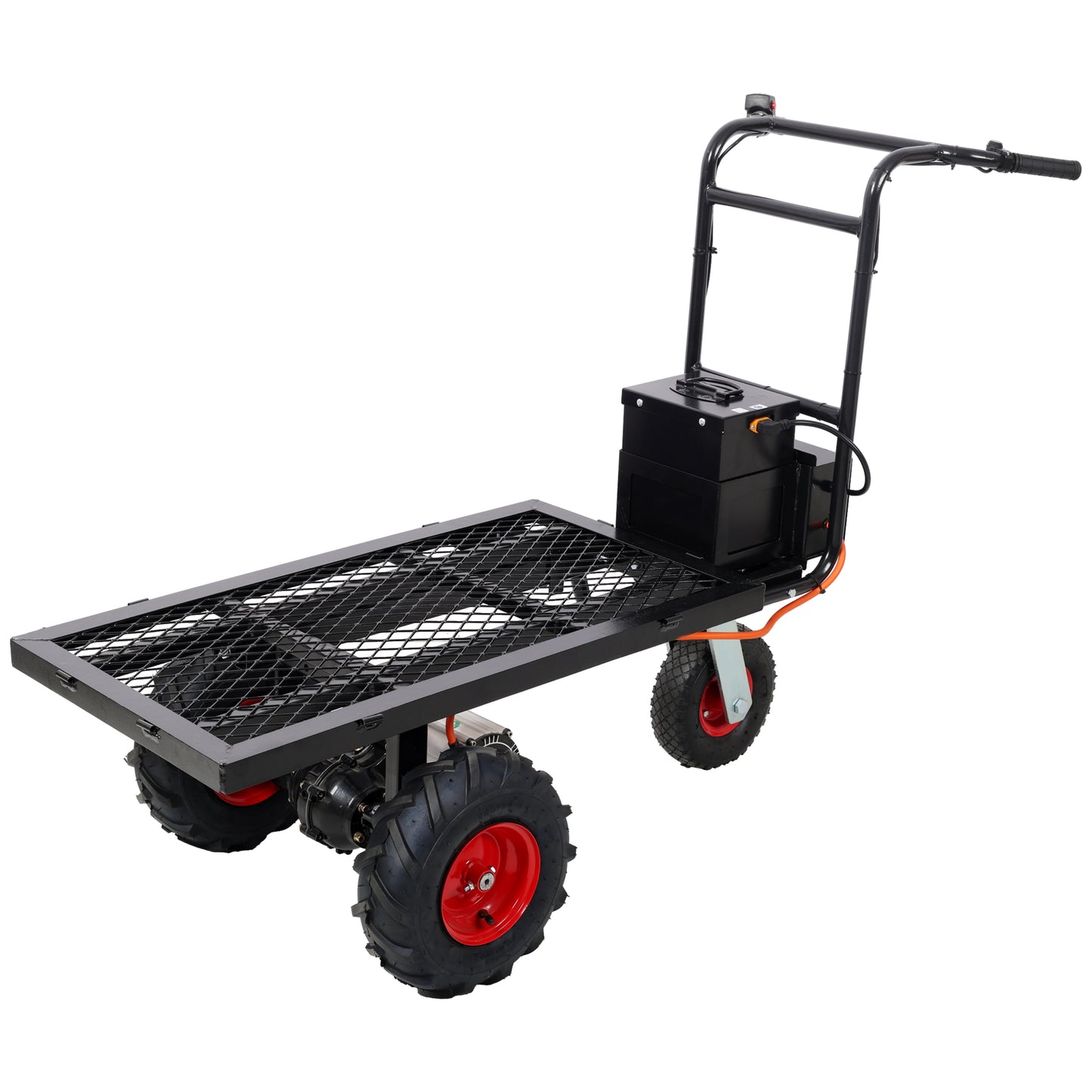 Powered Utility Garden Wagon Dump Cart Electric Wheelbarrow