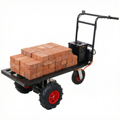 Powered Utility Garden Wagon Dump Cart Electric Wheelbarrow