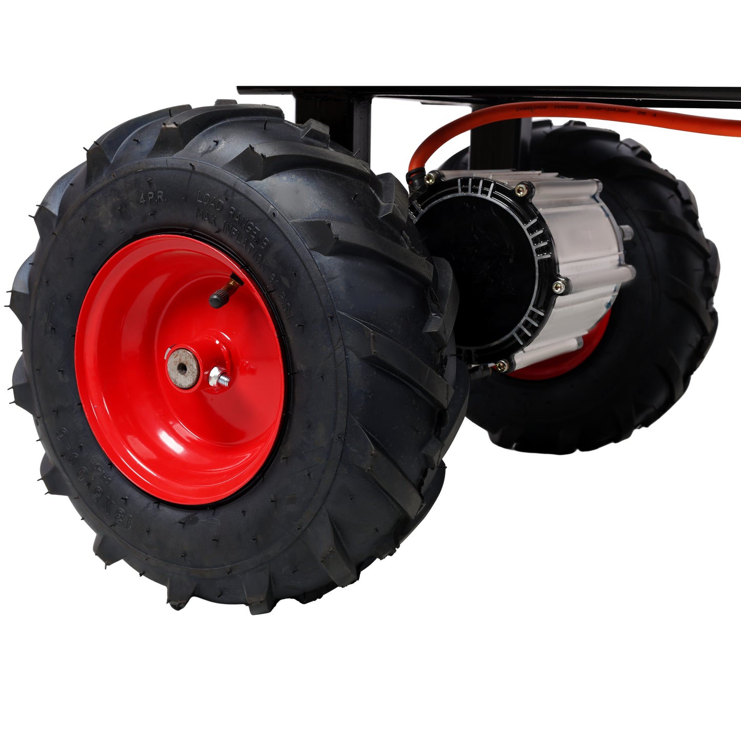 Powered Utility Garden Wagon Dump Cart Electric Wheelbarrow