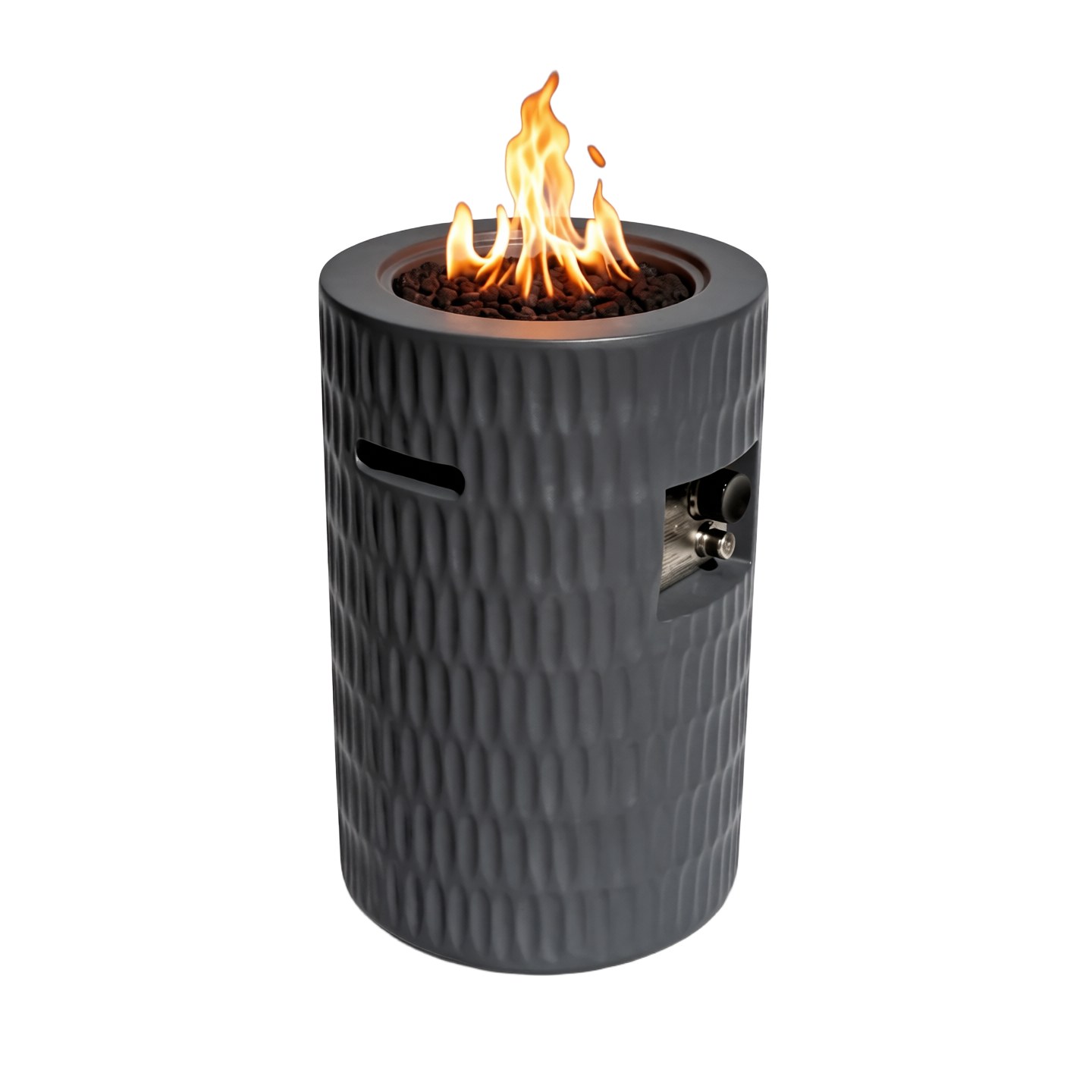 Cylindrical Propane Fire Pit